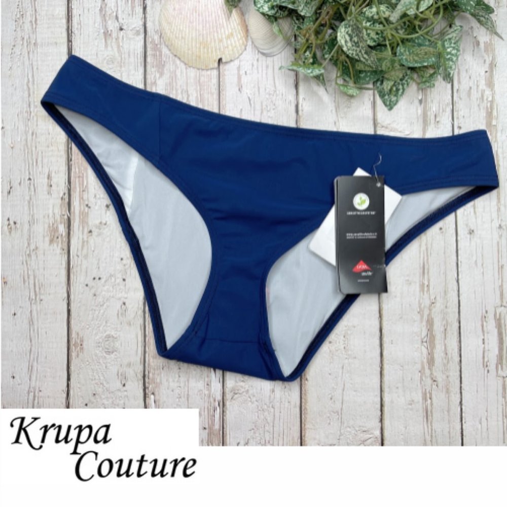 Krupa Couture Hipster Bikini Bottoms-Blue